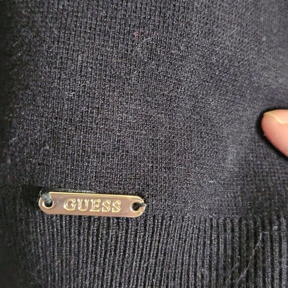 Guess Y2K Black Gold Metallic Stars Dolman Sleeve Oversized Sweater Size S - Picture 5 of 8